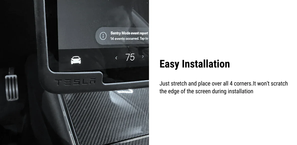 Tesla Model 3, Y Center Screen Navigation Silicone Protective Cover, Black or White - Image 6