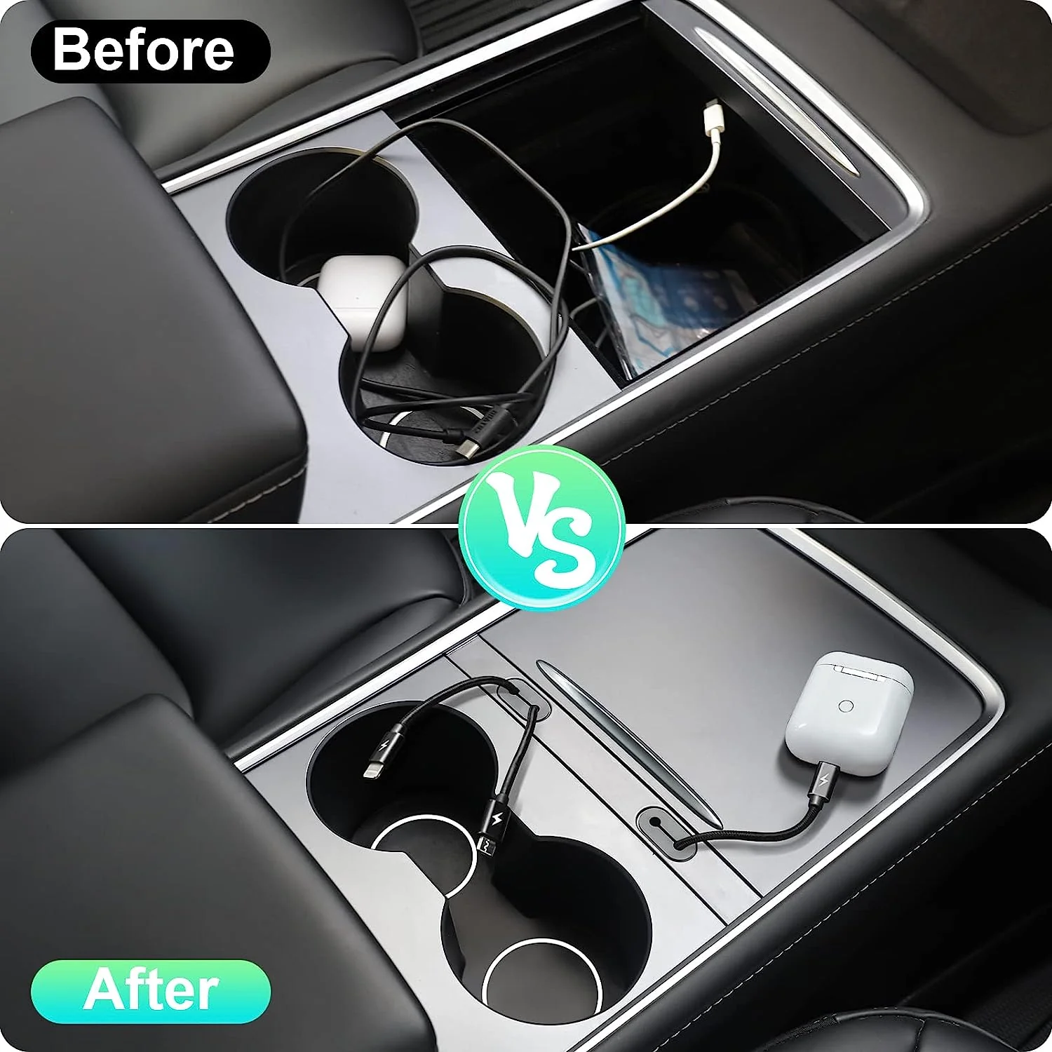 Tesla Model 3, Y Charging Cable Holder Organizer for Center Console, 2021-2024 - Image 2