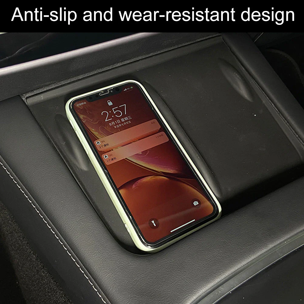 Tesla Model 3, Y, Charging Dock Silicone Rubber Liner, Anti-skid, Non-Slip, Black, Gray or White - Image 6