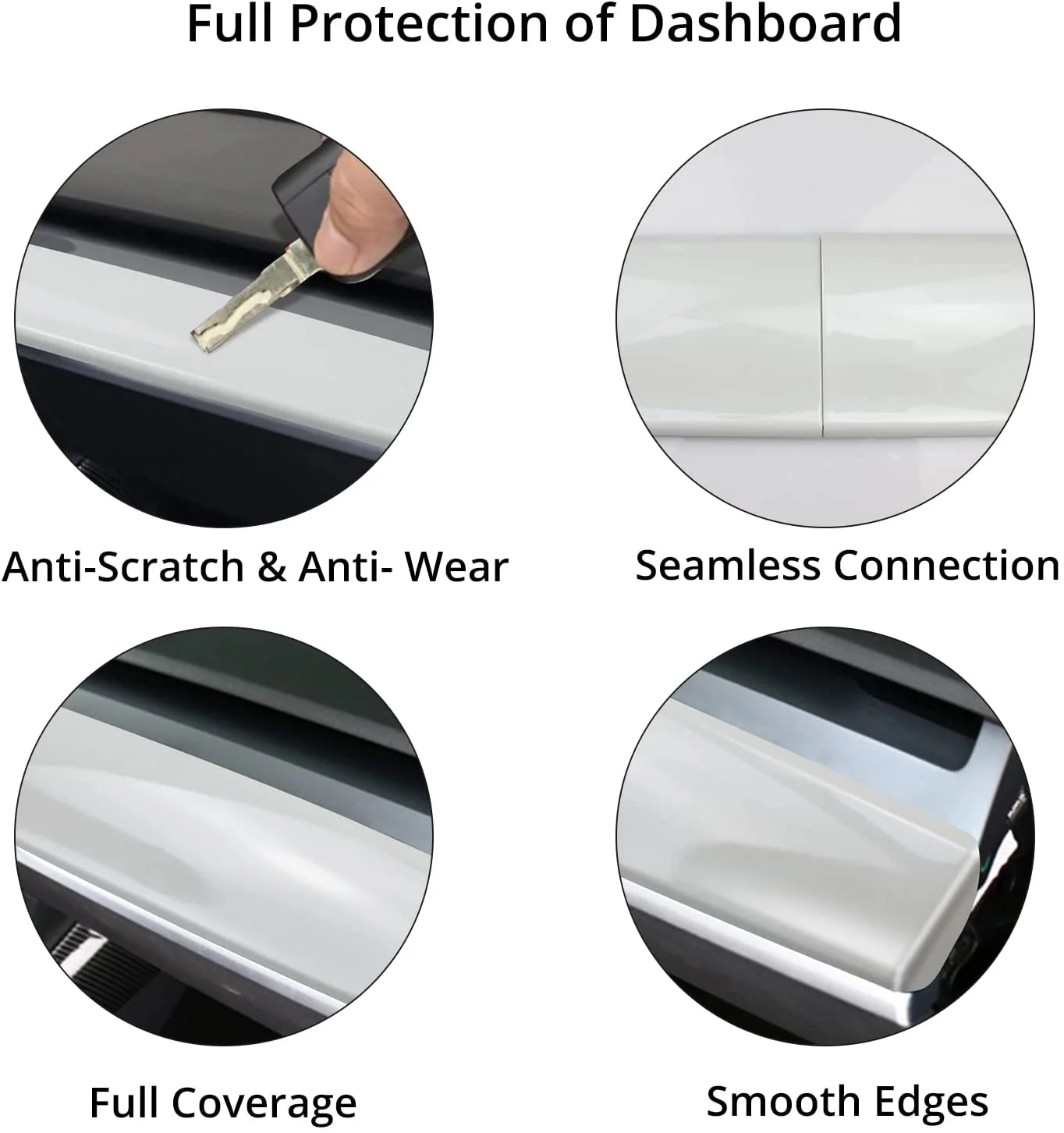 Tesla Model 3, Y Dashboard Cap Cover, ABS, Pearl White, 2017-2021 - Image 3