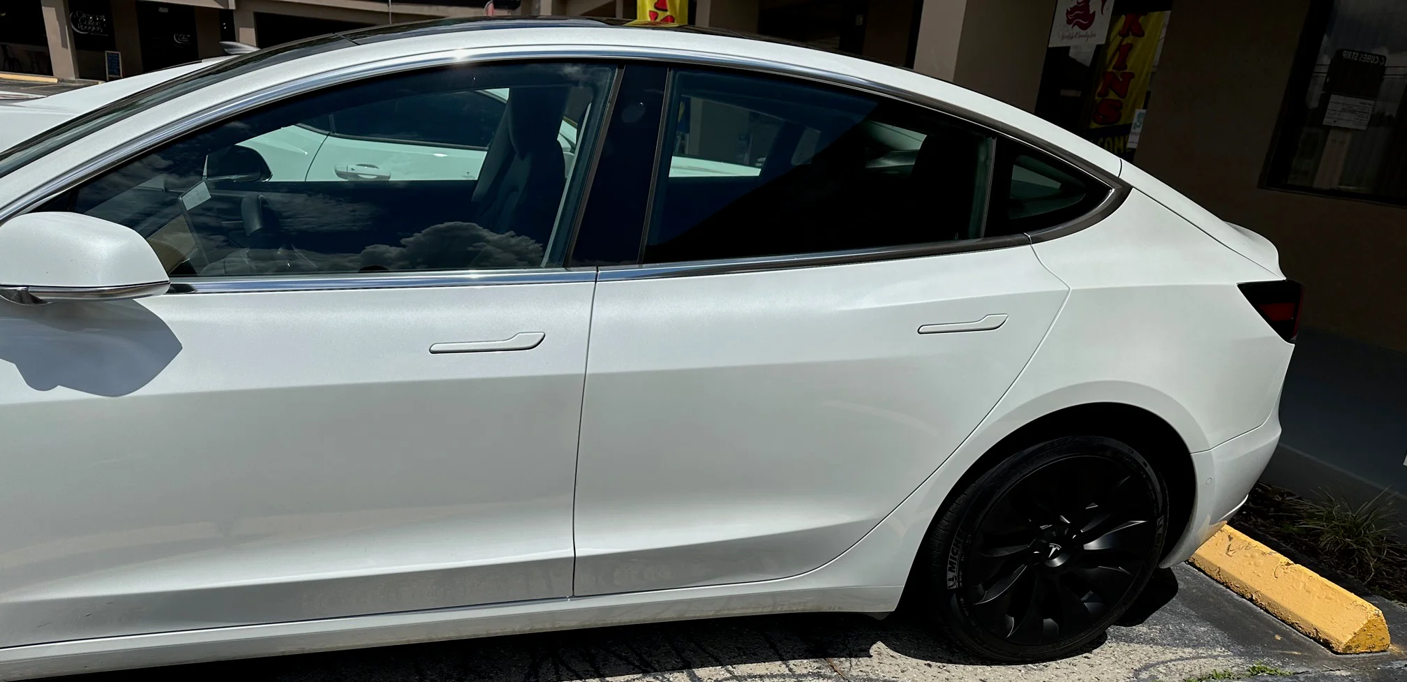 Tesla Model 3, Y, Door Handle Covers, ABS, Color Matched Pearl White PPSW - Image 2