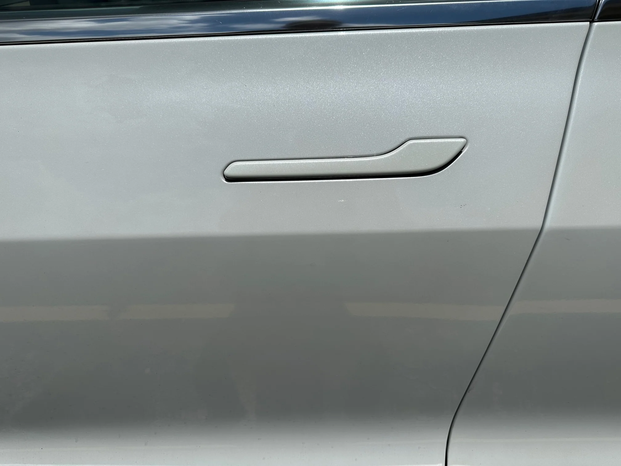 Tesla Model 3, Y, Door Handle Covers, ABS, Color Matched Pearl White PPSW - Image 3
