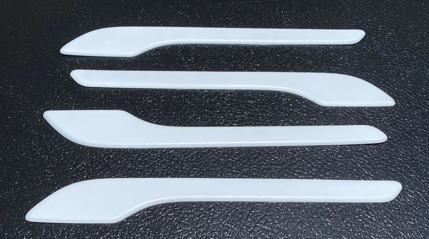 Tesla Model 3, Y, Door Handle Covers, ABS, Color Matched Pearl White PPSW - Image 4