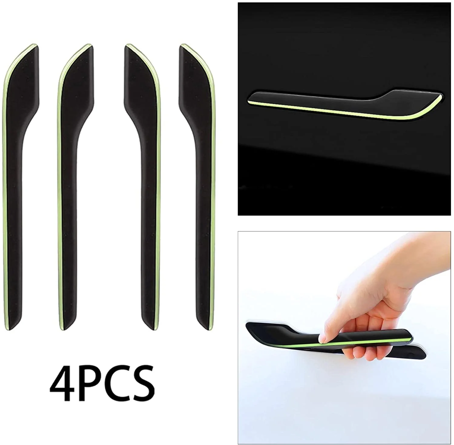 Tesla Model 3, Y Door Handle Wraps, Night Luminous Glow in the Dark, 4-Piece Set, 2017-2024 - Image 2