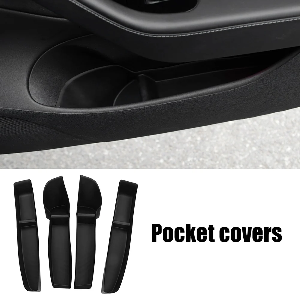 Tesla Model 3 Door Side Storage Box Door Handle Armrest Organizers, 4-Pc Set - Image 2