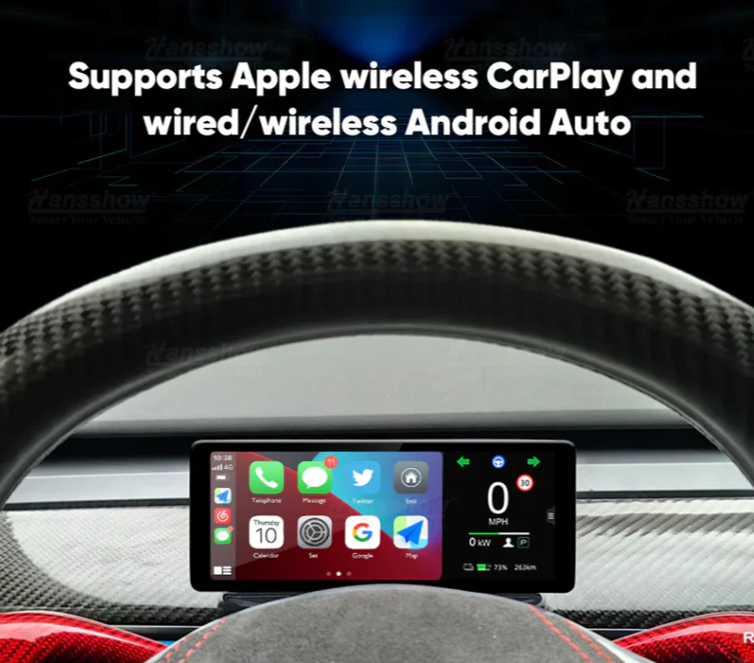Tesla Model 3, Y F68 Carplay Dashboard Touch Screen 6.86" Display, 2017-2024 - Image 2