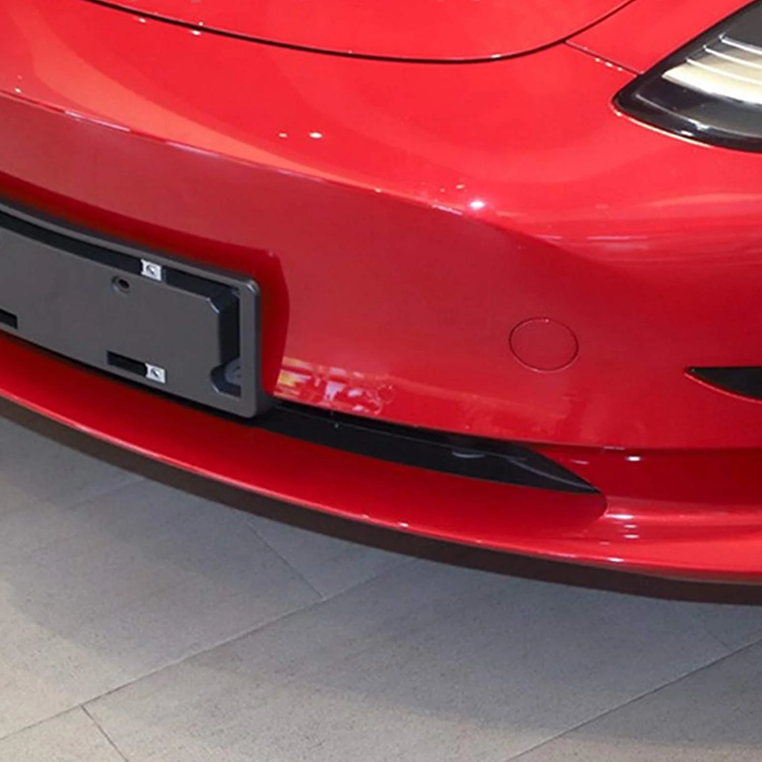 Tesla Model 3 Front Bumper Tow Hook Cover Cap, Red, PMMR, 2017-2023 - Image 2