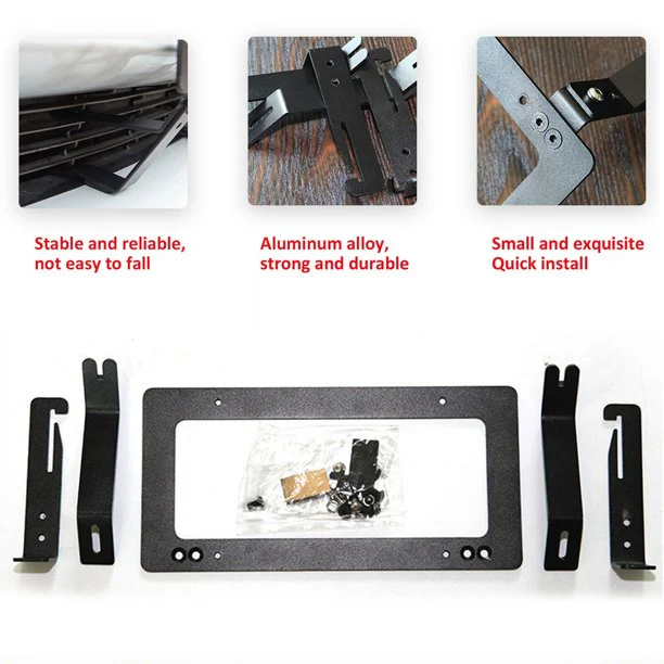 Tesla Model 3 Front License Plate No-Hole Holder & Bracket Kit, 2017-2023 - Image 4