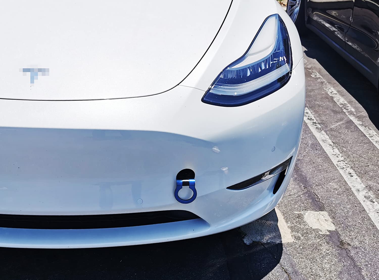 Tesla Model 3, Y Front Tow Hook T6 Lightweight Aluminum, Blue - Image 6