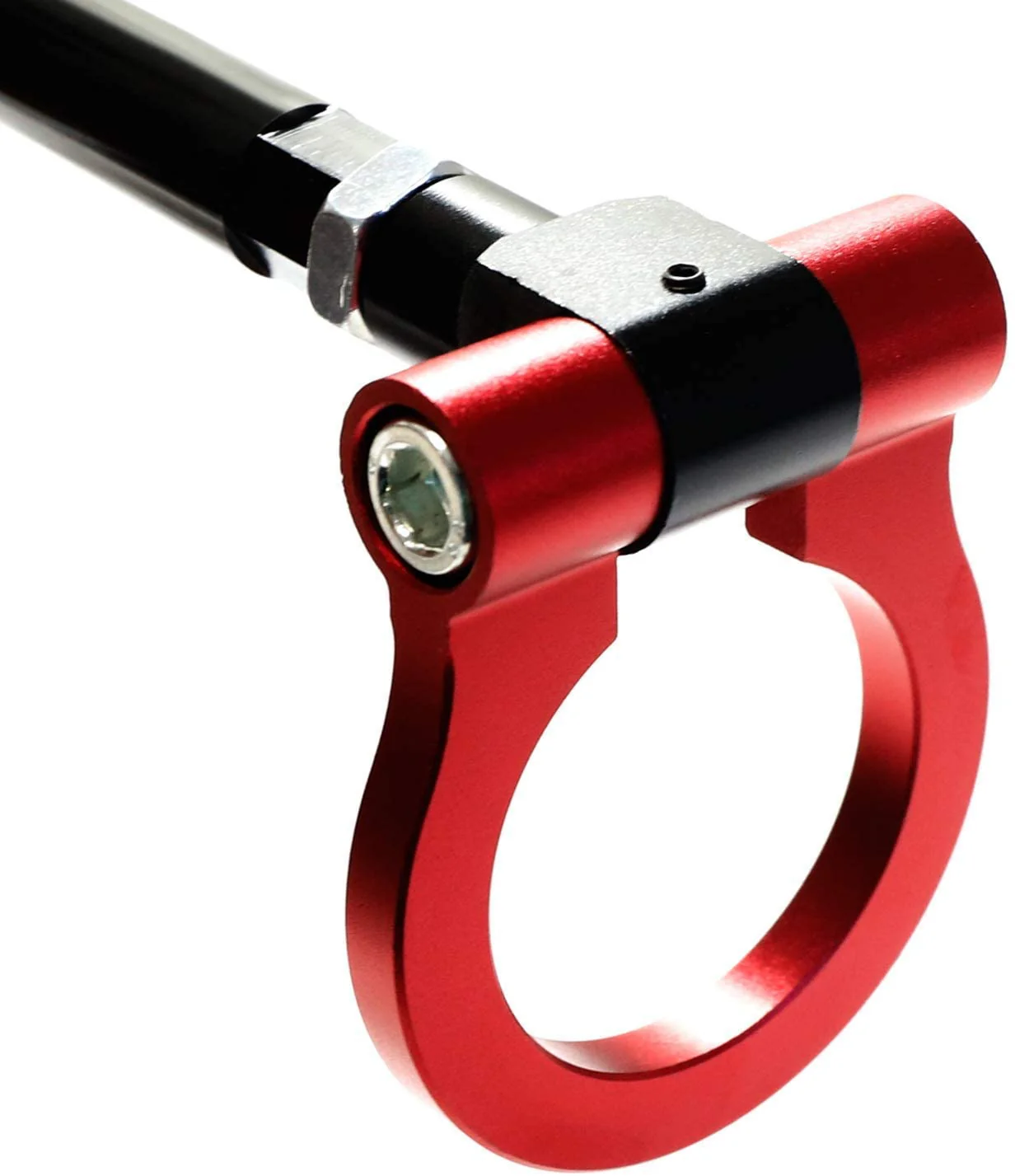 Tesla Model 3, Y Front Tow Hook T6 Lightweight Aluminum, Red - Image 2