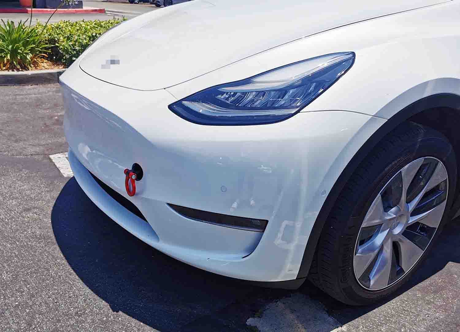 Tesla Model 3, Y Front Tow Hook T6 Lightweight Aluminum, Red - Image 6