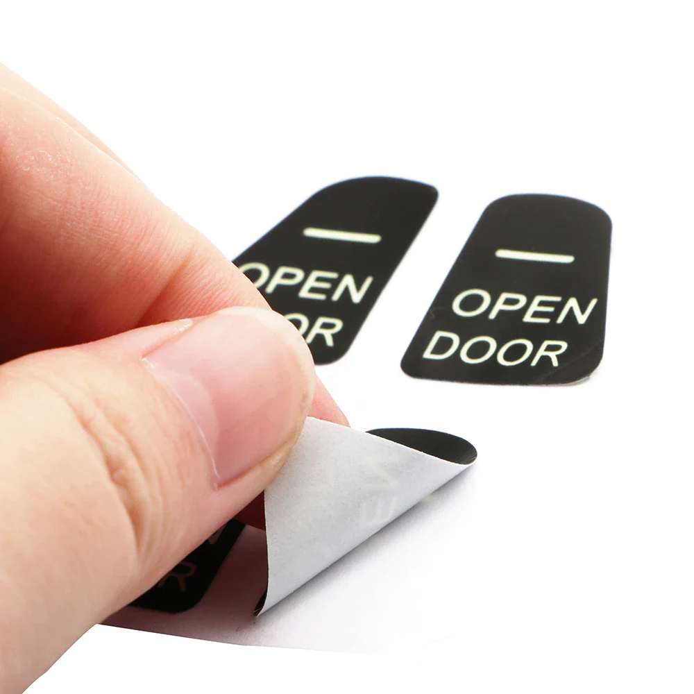 Tesla Model 3, Y, Interior Door Open Words Exit Stickers Decal Set, Reflective, Glow In The Dark - Image 4
