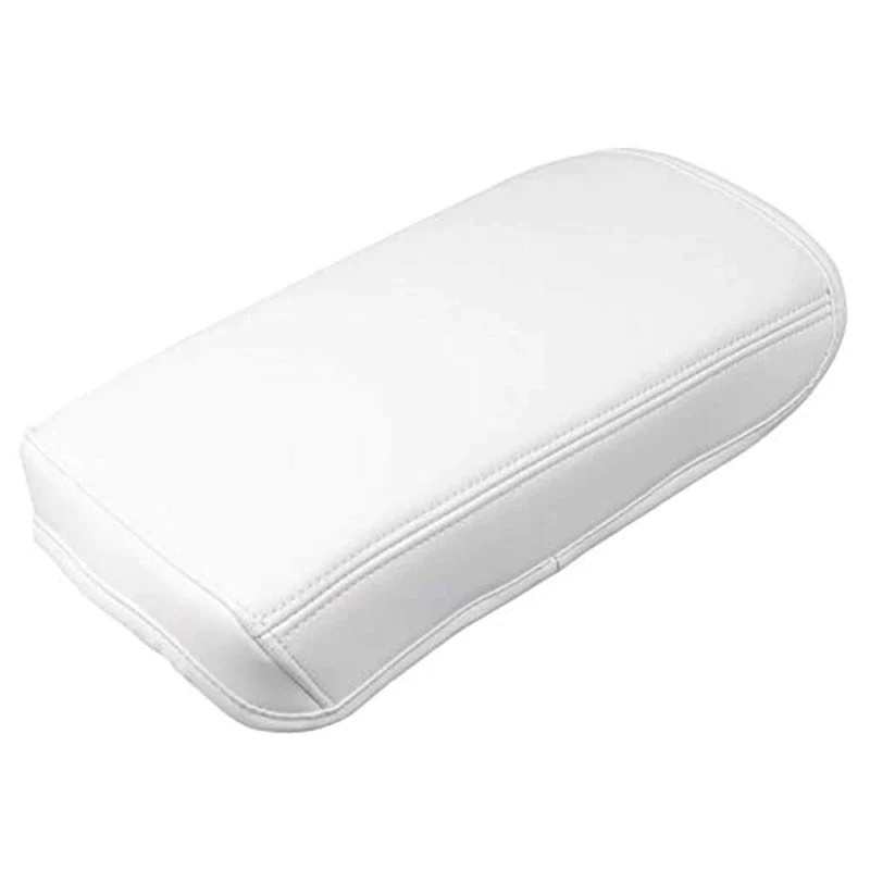 Tesla Model 3, Y, Leather Center Console Armrest Cover, White - Image 4