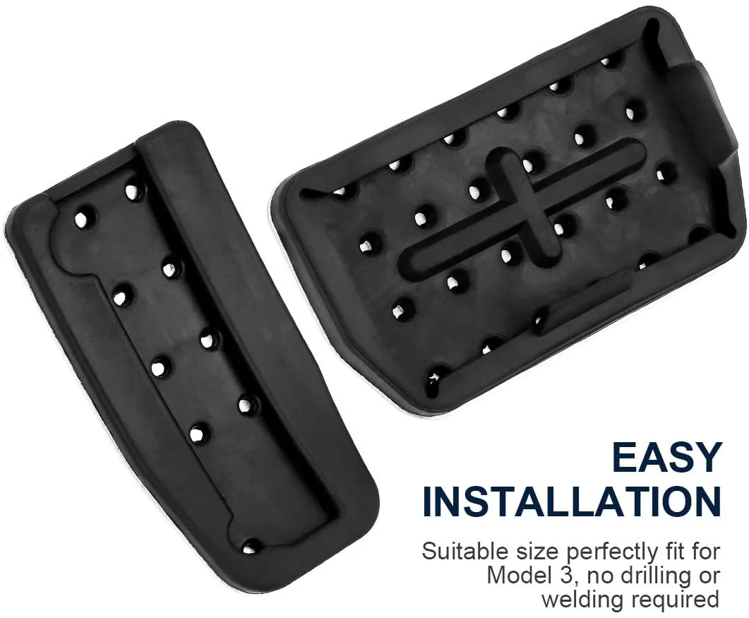 Tesla Model 3, Y Pedal Pad Cover Set, W/ Dead Pedal, Non-Slip - Image 3