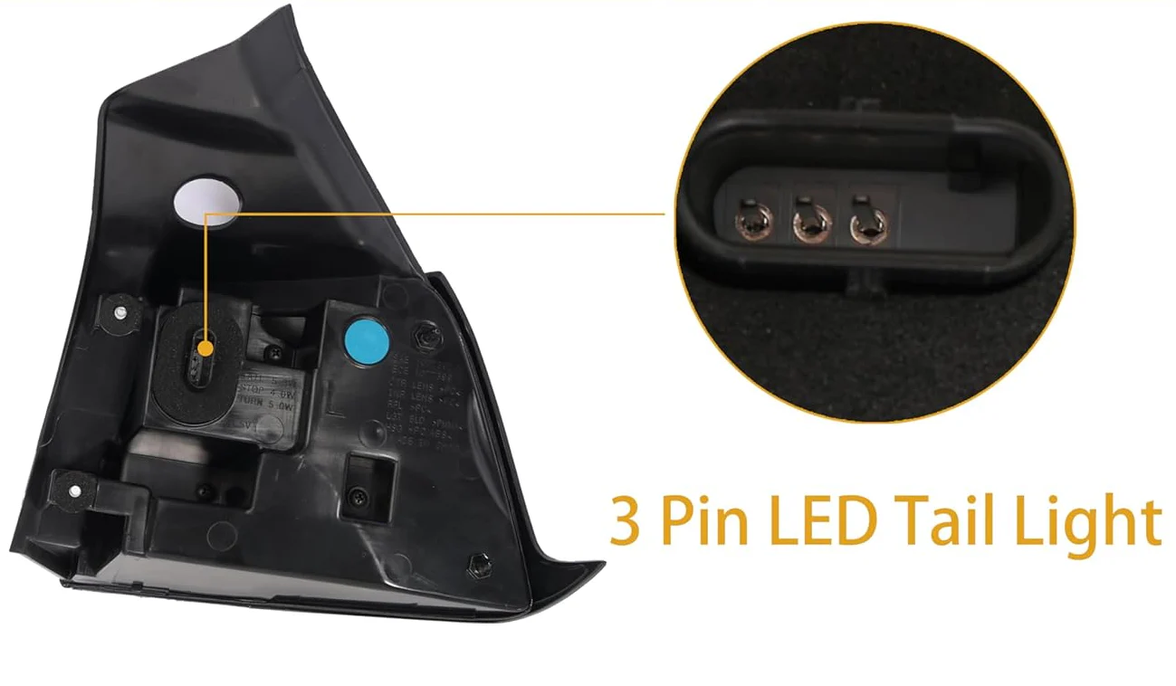 Tesla Model 3, Y Rear Outer Taillight Assembly, 3-Pin, Left, 2017-2020 - Image 2