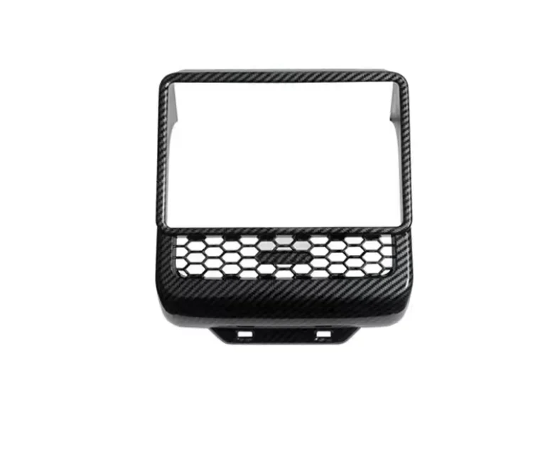Tesla Model 3, Y Rear Screen Cover Trim, Gloss Carbon Fiber, Highland, Juniper, 2024-2026