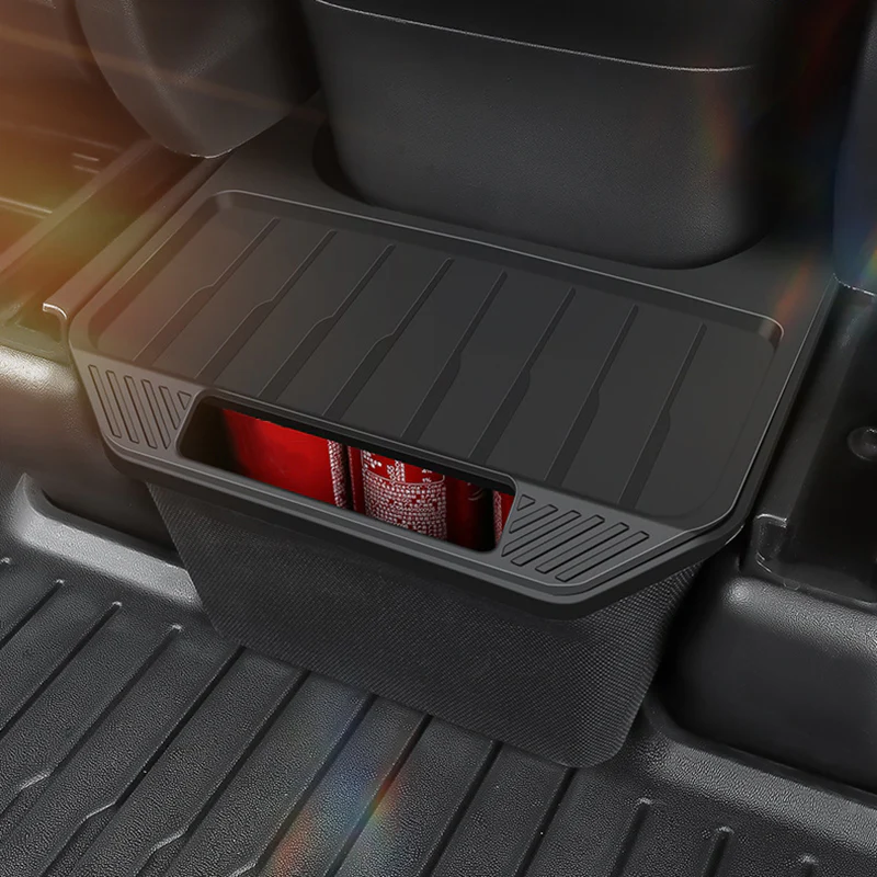 Tesla Model 3, Y Rear Seat Storage Cubby Box, TPE, Black, 2017-2024 - Image 6