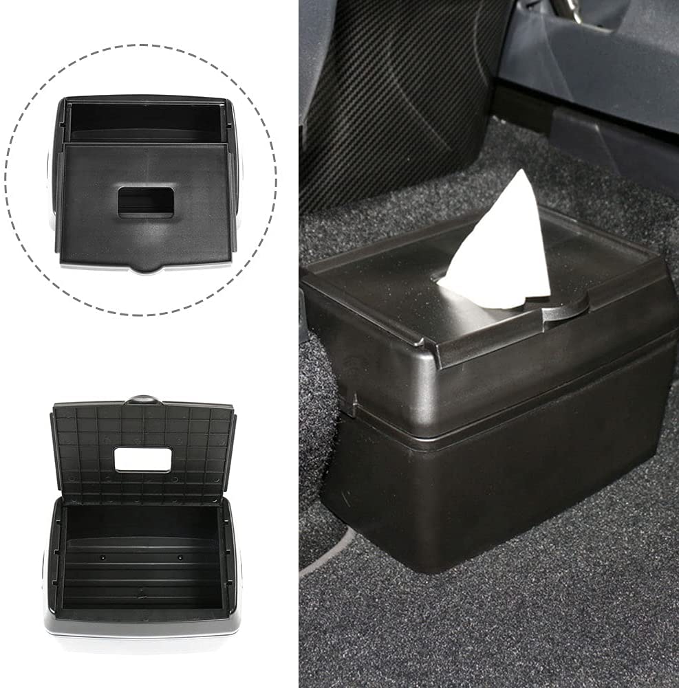 Tesla Model 3, Y, Rear Seat Storage Organizer Center Console Organizer Box, Black ABS, 2017-2024