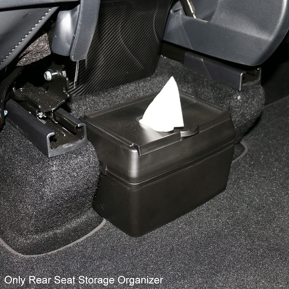 Tesla Model 3, Y, Rear Seat Storage Organizer Center Console Organizer Box, Black ABS, 2017-2024 - Image 3