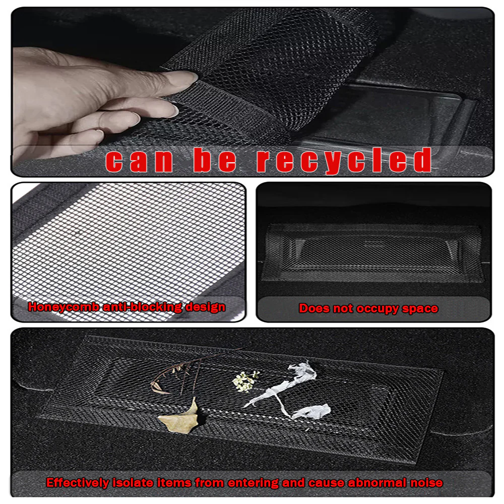 Tesla Model 3, Y Rear Under Seat Air Vent Covers, Screen Mesh, Pair, 2017-2026 - Image 2
