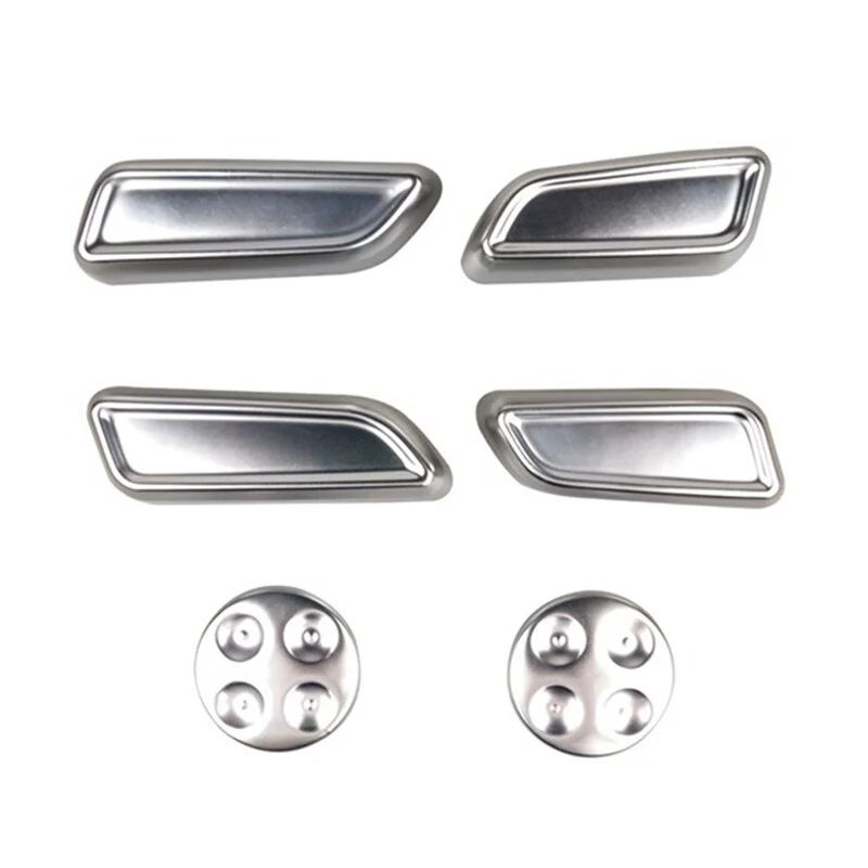 Tesla Model 3, Y, Seat Adjustment Switch Button Cover Set, Silver