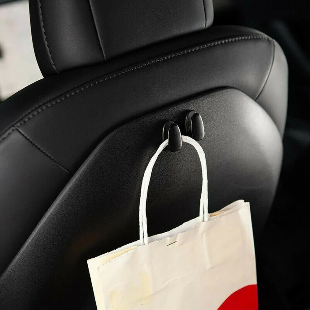 Tesla Model 3, Y Seat Back, Headrest, Glove Box, Magnetic Hook Hangers, 3pc Set - Image 4