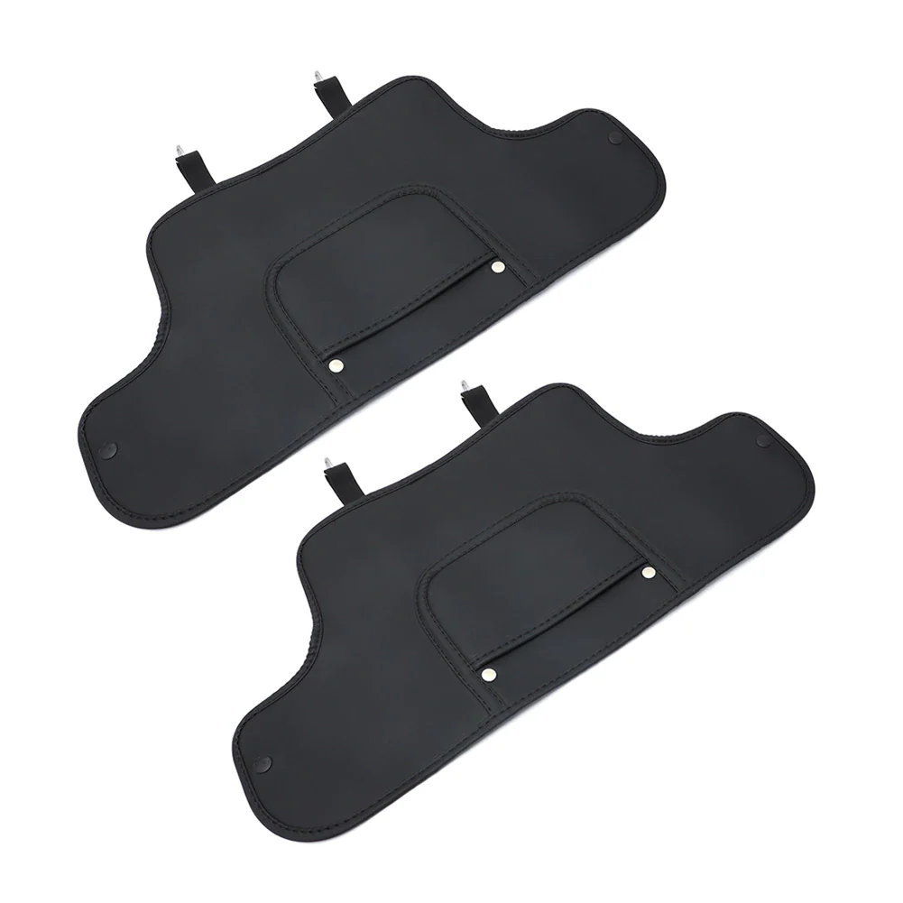 Tesla Model 3, Y Seat Back Protector Kick Pads, Vegan Leather, Black - Image 3