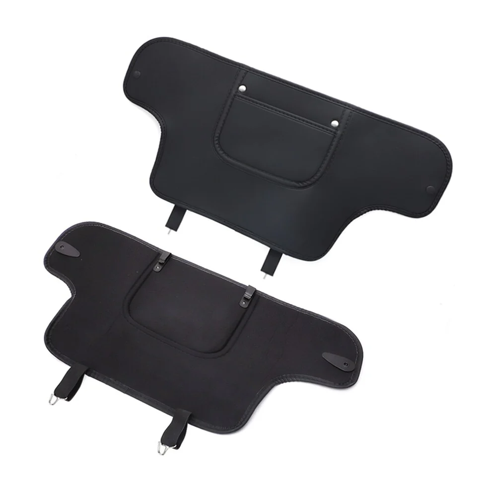 Tesla Model 3, Y Seat Back Protector Kick Pads, Vegan Leather, Black - Image 7