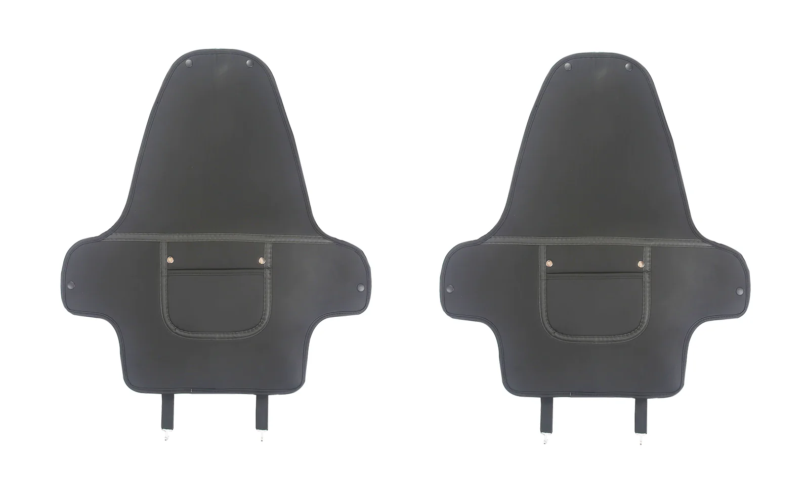 Tesla Model 3, Y Seat Back Protectors, Full Coverage, Vegan Leather, Black - Image 3