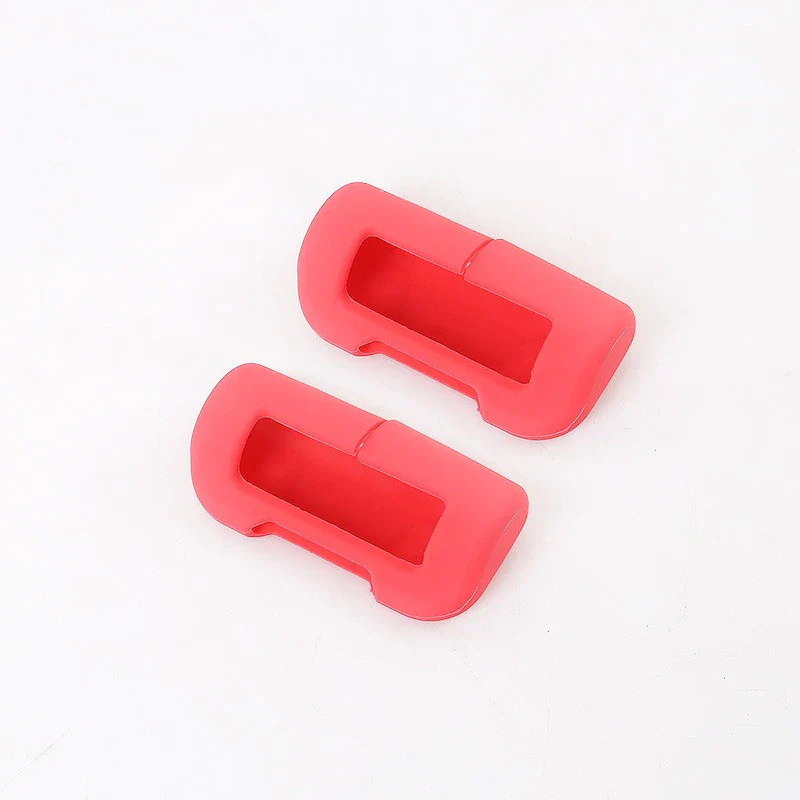 Tesla Model 3, Y Seatbelt Buckle Protective Silicone Covers, Red, 2017-2026