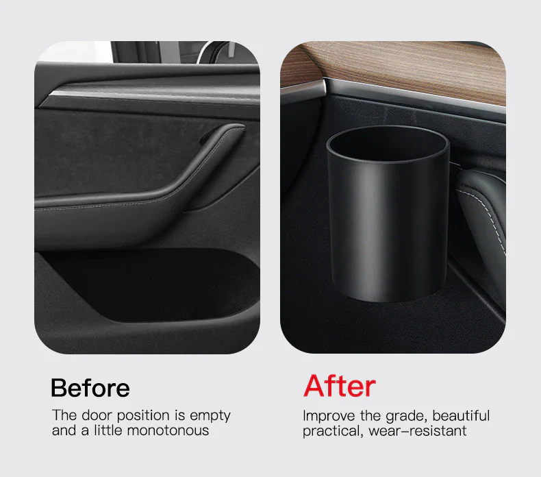 Tesla Model 3, Y Side Door Cup Holder Set, Front and Rear 4-Piece, 2017-2024 - Image 2