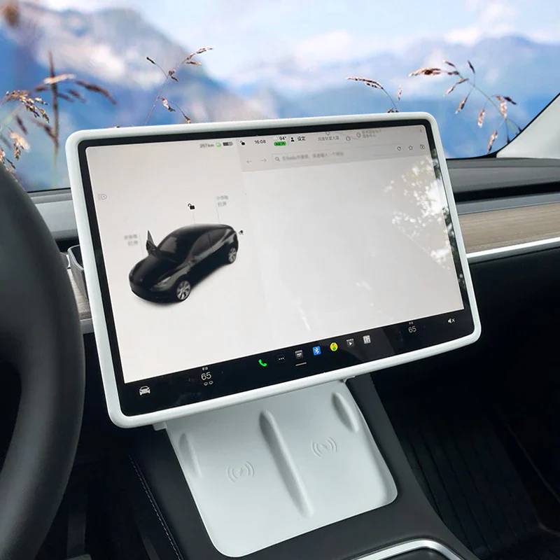 Tesla Model 3, Y Silicone Center Screen Sleeve, Black or White, 2017-2024 - Image 4