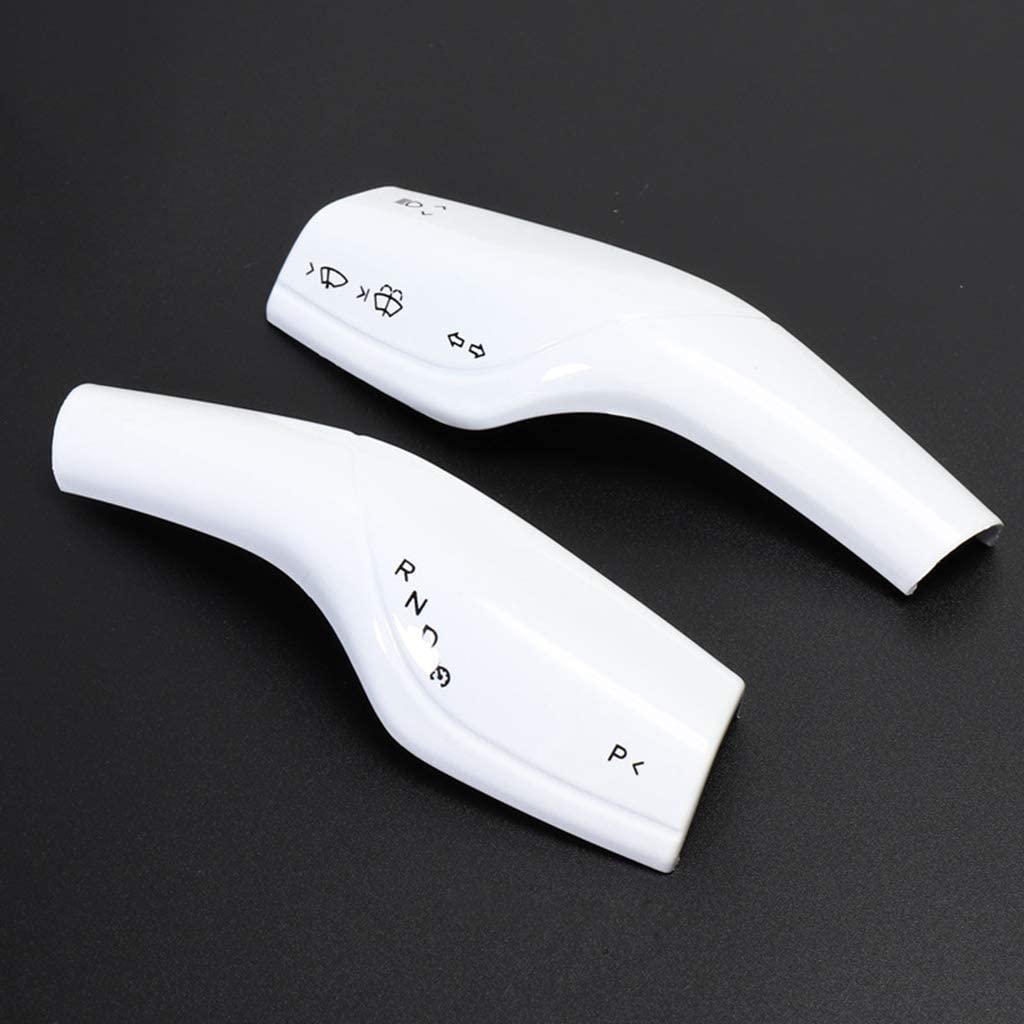 Tesla Model 3, Y Steering Wheel Paddle Shift, Turn Signal Covers, White