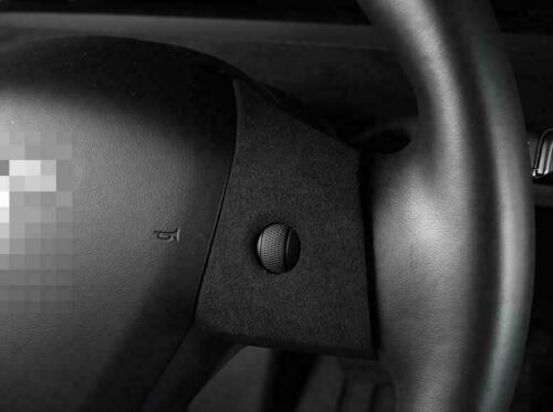 Tesla Model 3, Y Steering Wheel Switch Cover Trim, 3pcs, Deep Gray Alcantara Suede - Image 4
