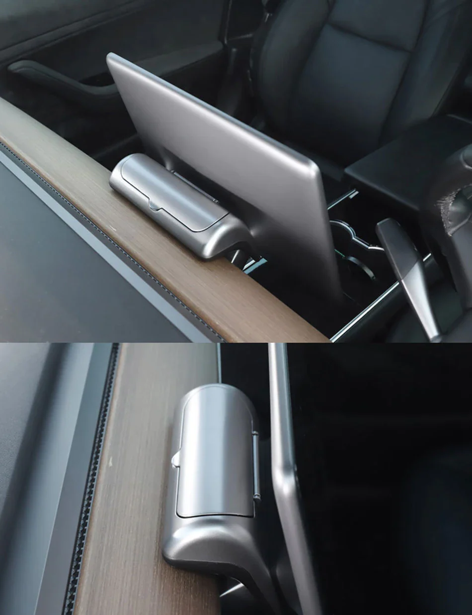 Tesla Model 3, Y Sunglasses Holder, Eyeglass Cases Storage Box, Silver - Image 8
