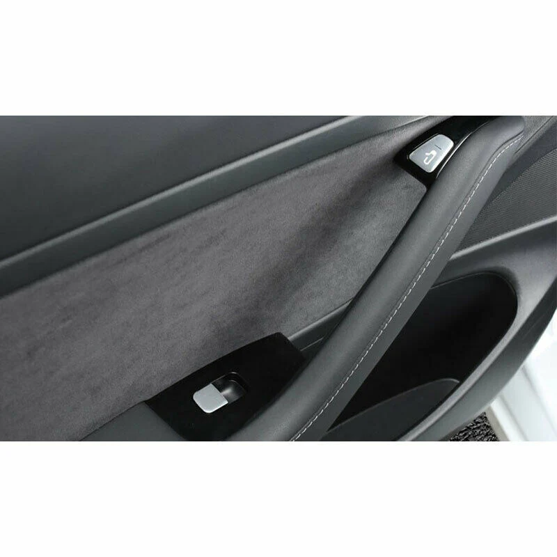 Tesla Model 3, Y Window Lift Switch Button, Door Open, Cover Kit, Silver Aluminum - Image 5