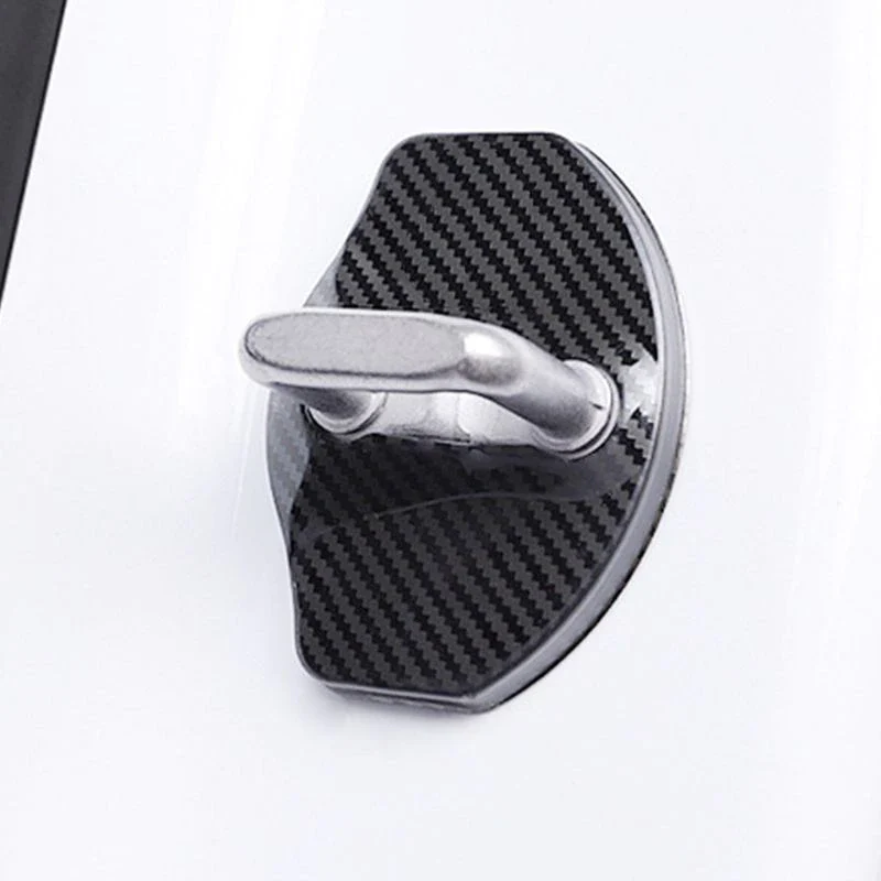 Tesla Model 3, Y, X Door Latch Covers, Carbon Fiber, 4pc Set - Image 2