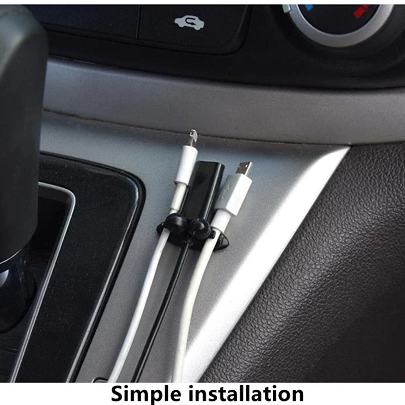 Tesla Model S, 3, X, Y, Cybertruck Cable Organizer Clips, Set of 8, Cell Phone, USB, AUX - Image 3