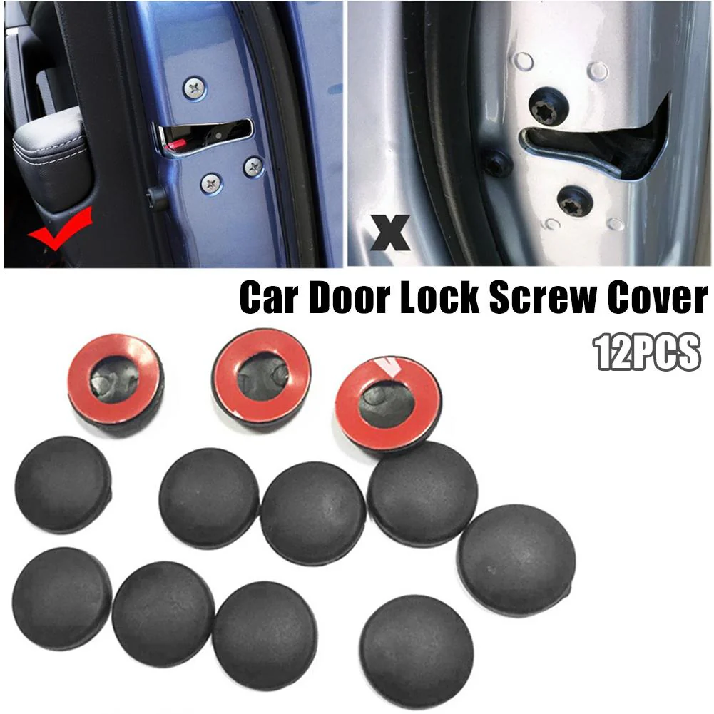 Tesla Model S, 3, X, Y Door Lock Screw Cap Protectors, 12pc Set