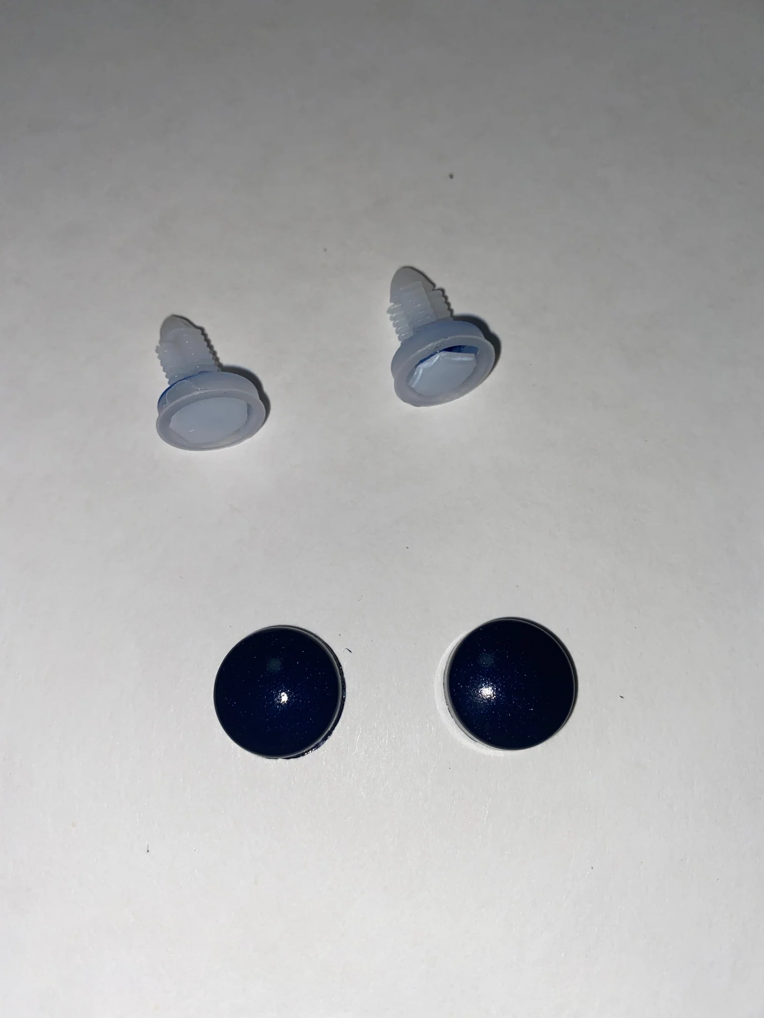 Tesla Model S, 3, X, Y Front Bumper Painted License Plate Hole Cover Plugs, Deep Blue Metallic PPSB - Image 2