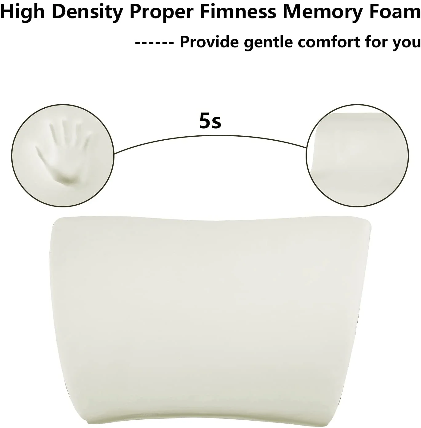 Tesla Model S, 3, X, Y Headrest Neck Pillow, Adjustable, White - Image 4