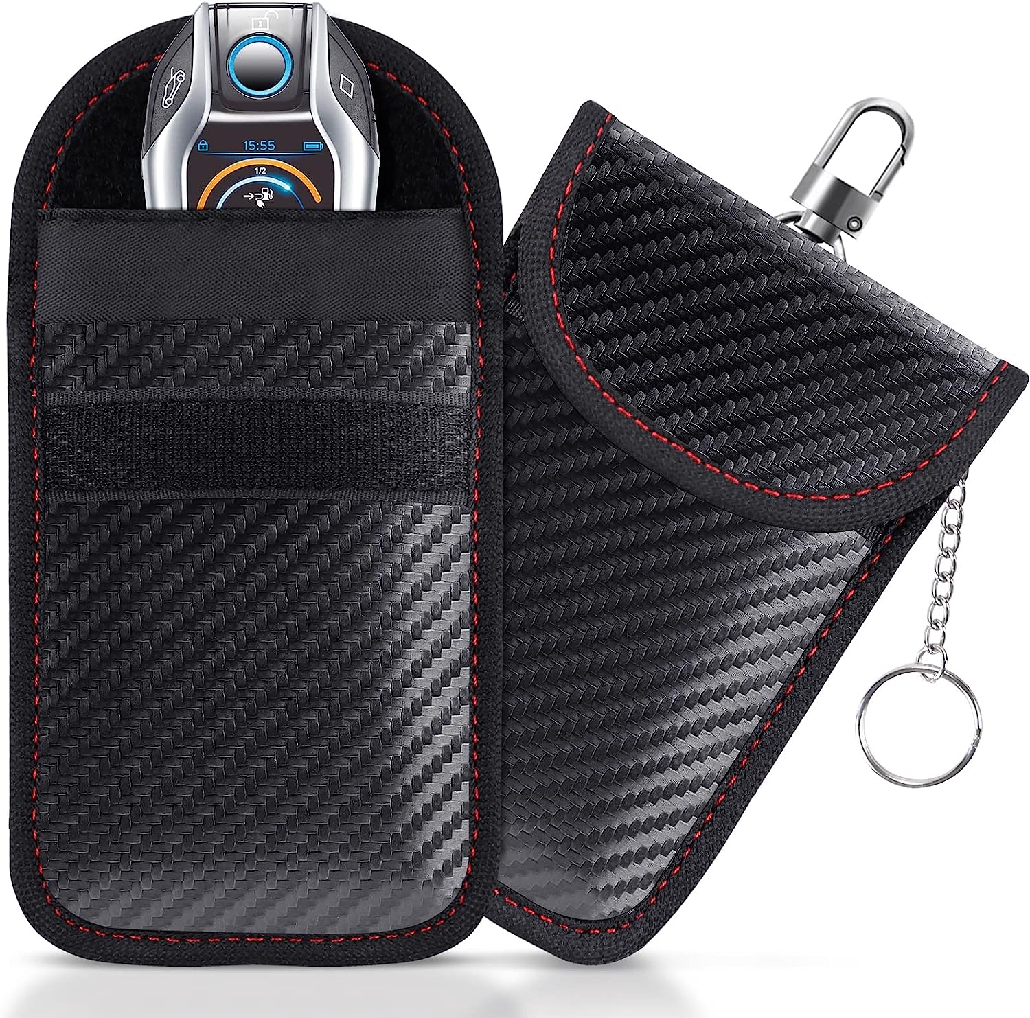 Tesla Model S, 3, X, Y, Key Fob Anti-Theft Shielding Faraday Bag, Pair