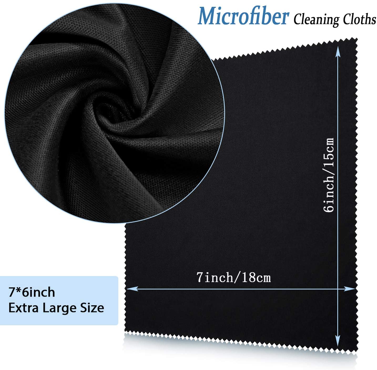 Tesla Model S, 3, X, Y, Cybertruck Micro Fiber Center Screen Navigation Cleaning Cloths, Pack of 5, Black - Image 3