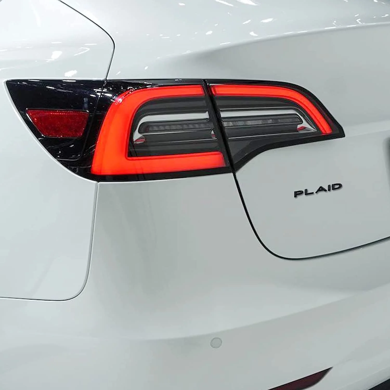 Tesla Model S, 3, X, Y Plaid Badge 3D Logo Rear Letter Set Emblem, Matte Black - Image 2