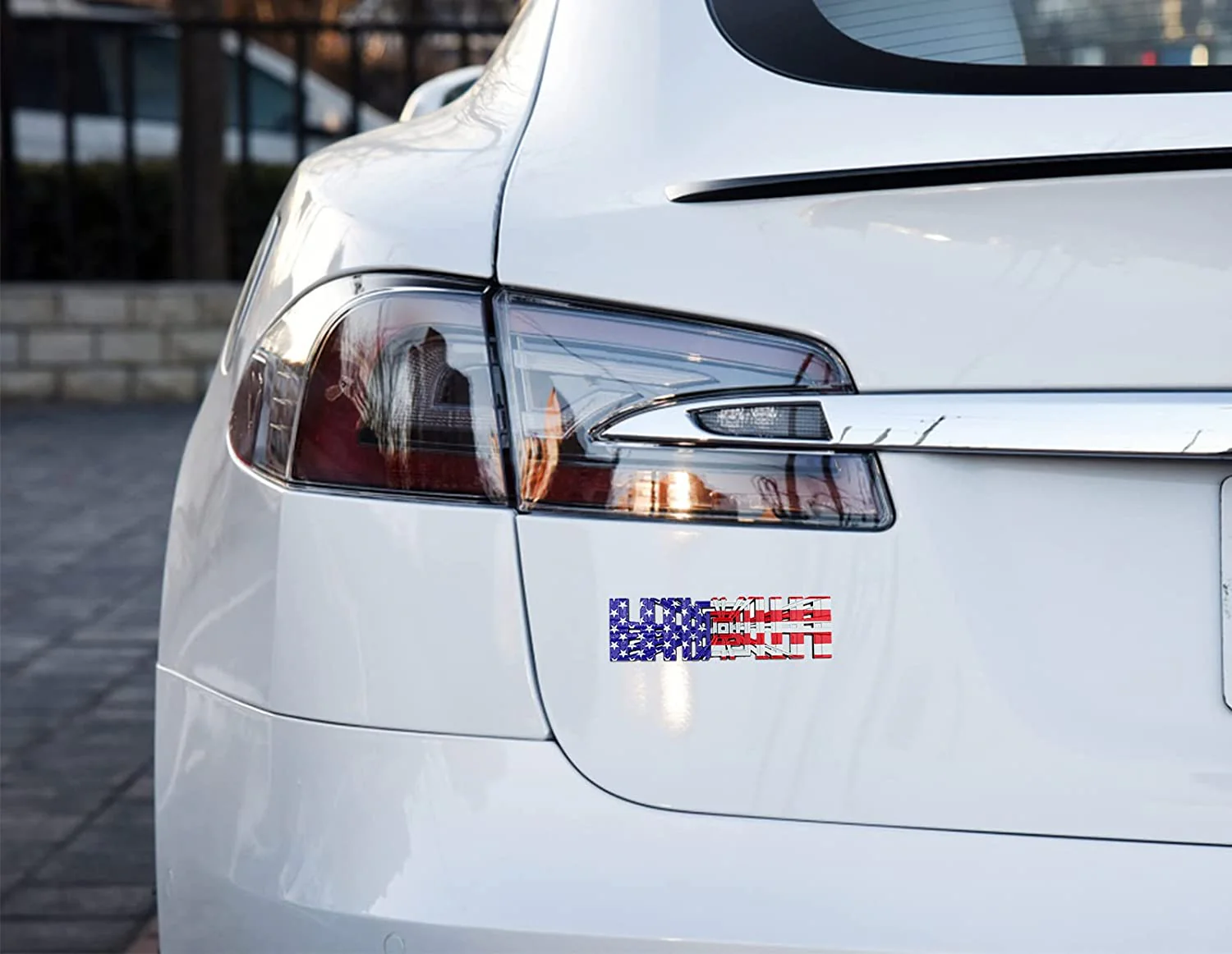 Tesla Model S, 3, X, Y Plaid Badge Car 3D Logo, Metal, Spaceballs Tribute Emblem, American Flag - Image 2