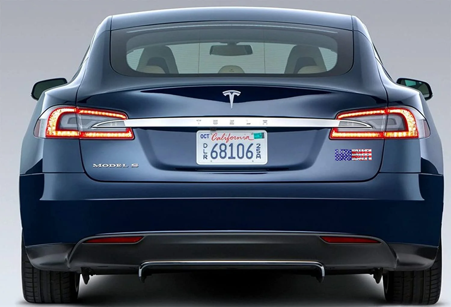 Tesla Model S, 3, X, Y Plaid Badge Car 3D Logo, Metal, Spaceballs Tribute Emblem, American Flag - Image 3