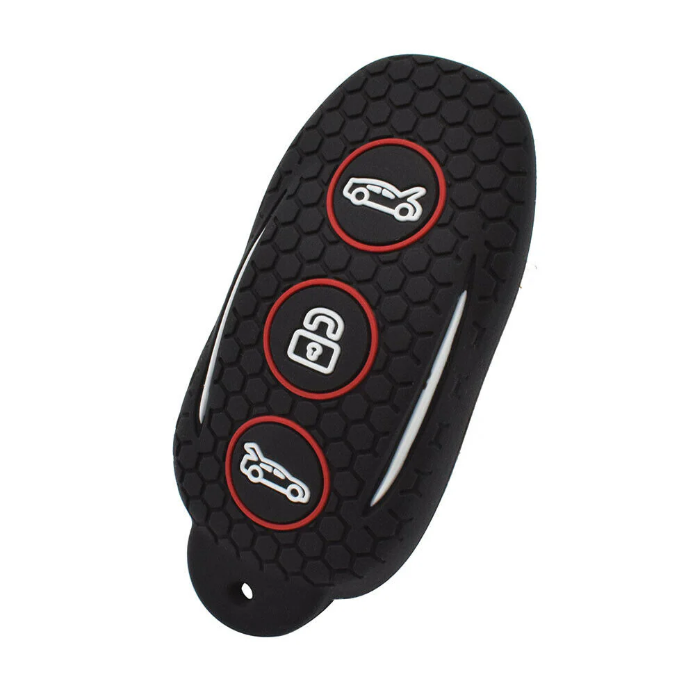 Tesla Model S, 3, Y Silicone Key Fob Case Cover, Rugged Black - Image 2