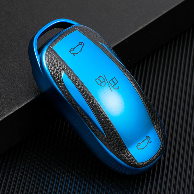 Tesla Model S, 3, Y, Soft TPU Key Fob Case Cover, Blue - Image 3