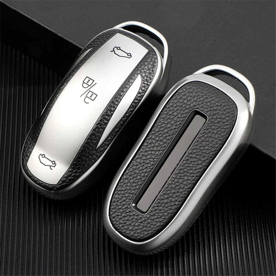 Tesla Model S, 3, Y, Soft TPU Key Fob Case Cover, Silver - Image 2