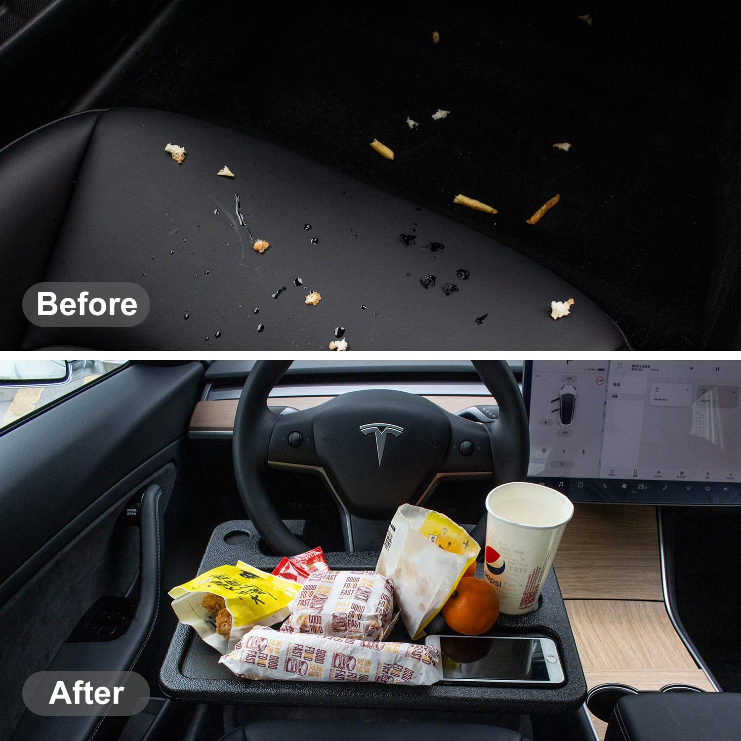 Tesla Model S, 3 ,X ,Y, Steering Wheel Work / Food Tray - Image 3